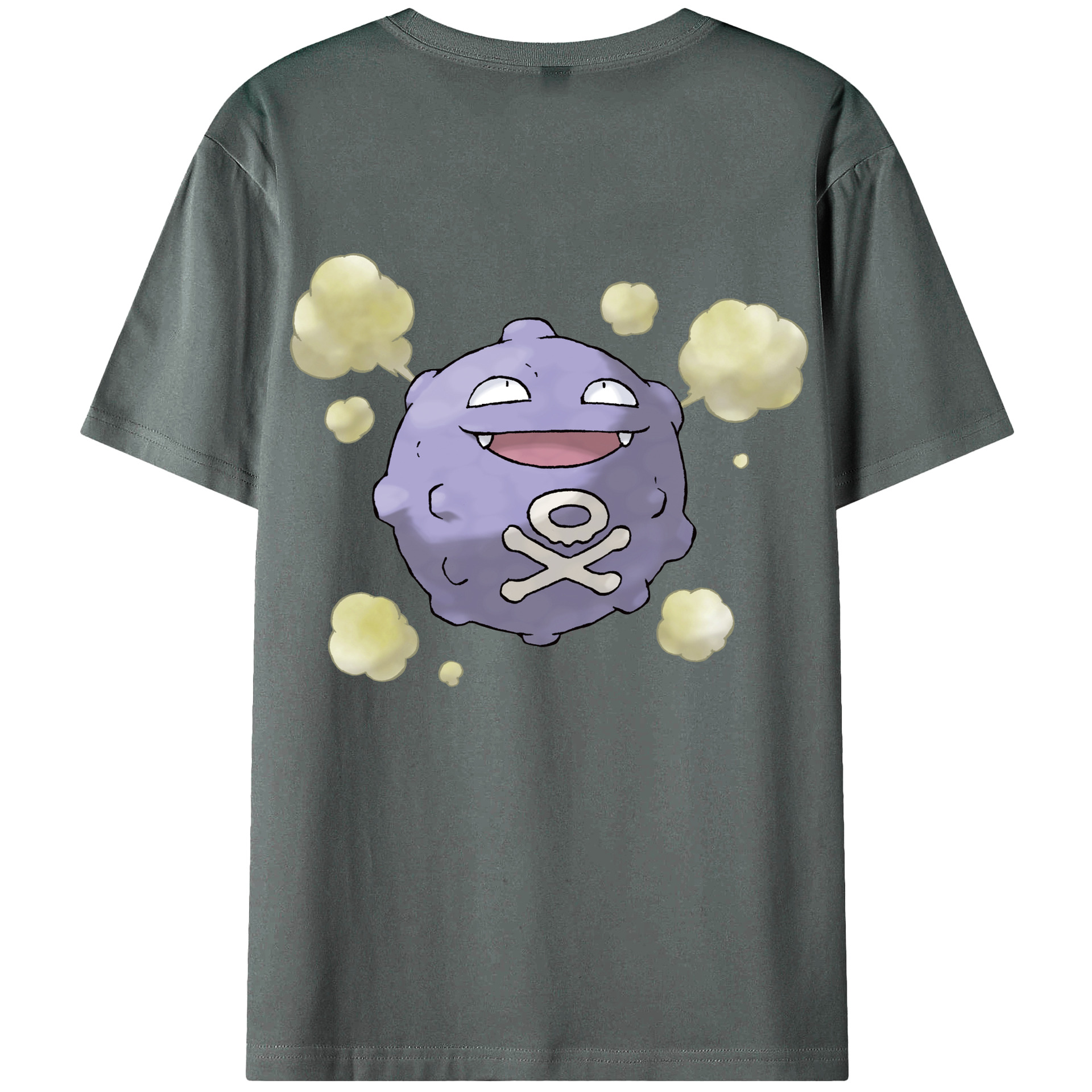 （画像用） ポケットモンスター Pokémon 綿100％ メンズ半袖Tシャツ（バックプリント） 通気性